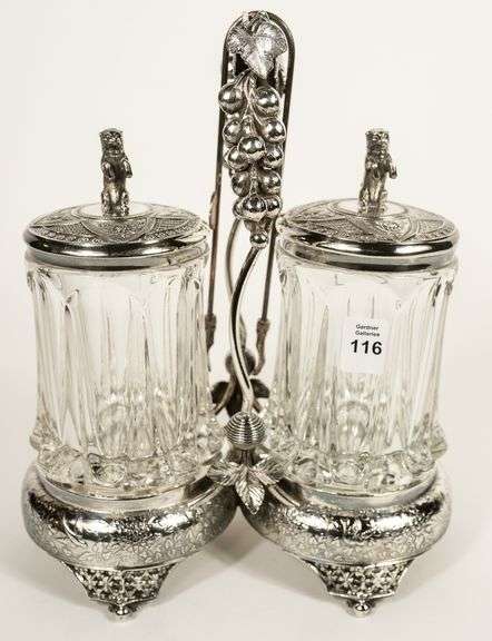 RARE DOUBLE PICKLE CRUET