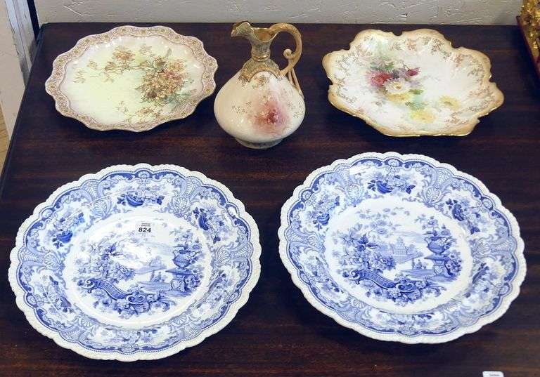 ANTIQUE PLATES AND EWER