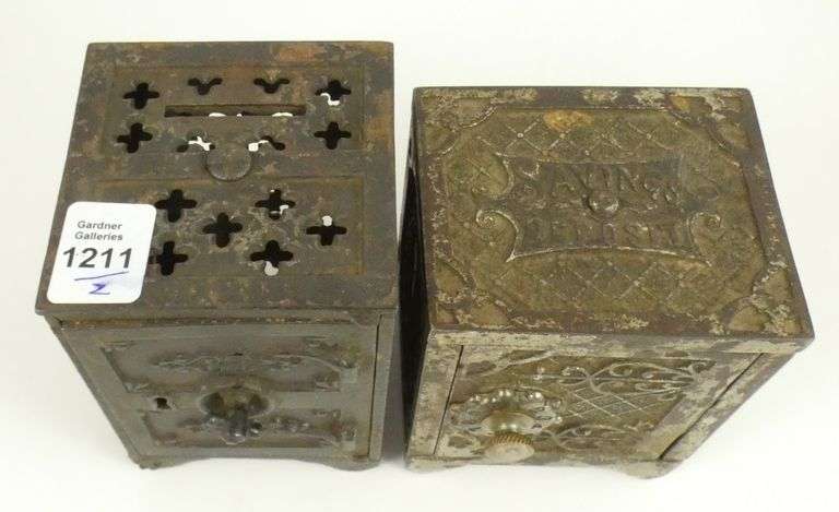 2 ANTIQUE COIN BANKS