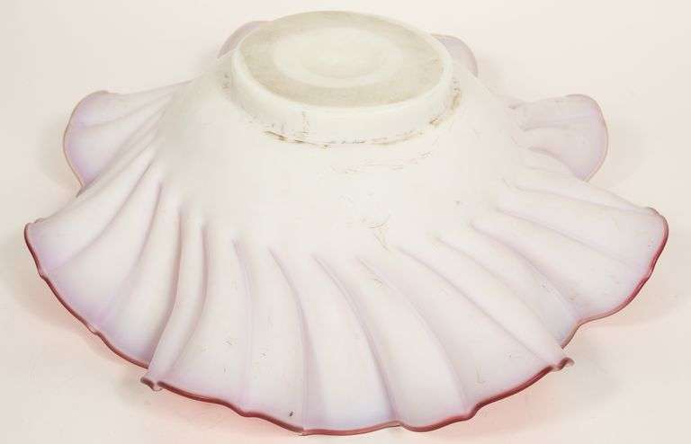 CASED SATIN GLASS BRIDE'S BOWL