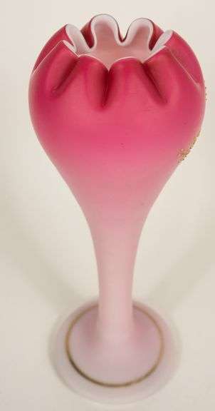 CASED SATIN GLASS VASE