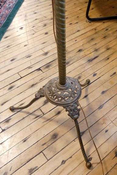 ART NOUVEAU BRASS FLOOR LAMP