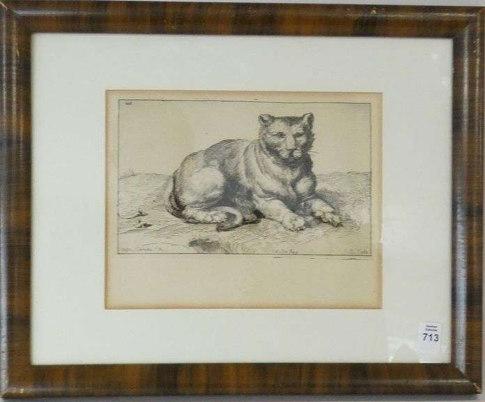 18TH CENTURY "LION CUB" ENGRAVING