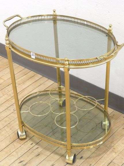 MCM BRASS SERVING CART
