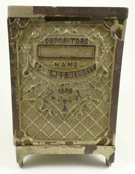 DOUBLE-DOOR CAST IRON COIN BANK