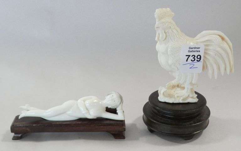 TWO JAPANESE IVORY CARVINGS