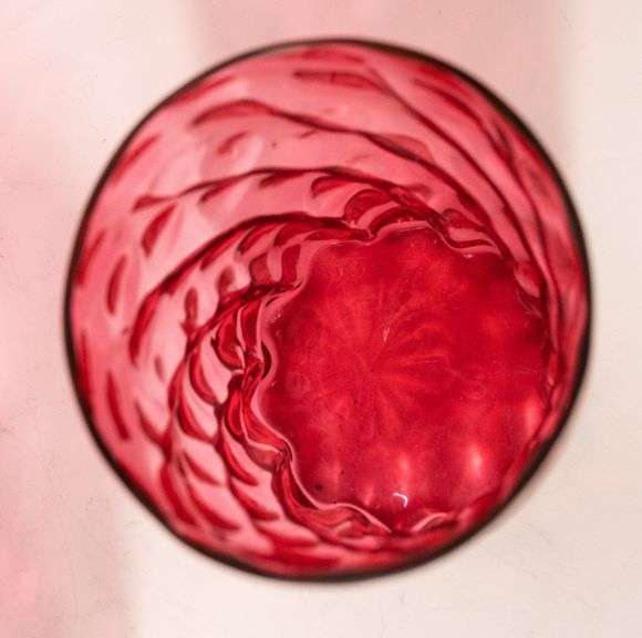 CRANBERRY GLASS LEMONADE SET