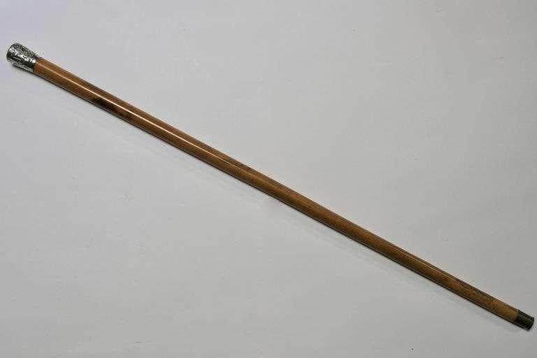 STERLING TOPPED WALKING CANE