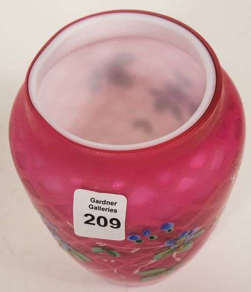 QUILTED SATIN GLASS PICKLE CRUET