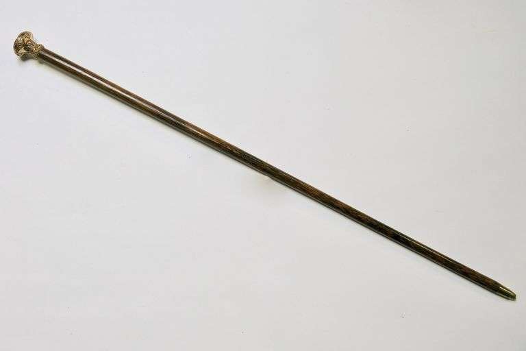 GOLD FILLED TOP WALKING CANE
