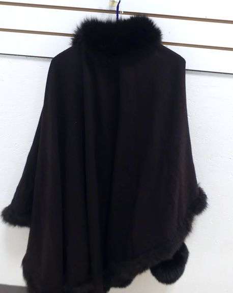 FOX FUR WRAP-AROUND PONCHO