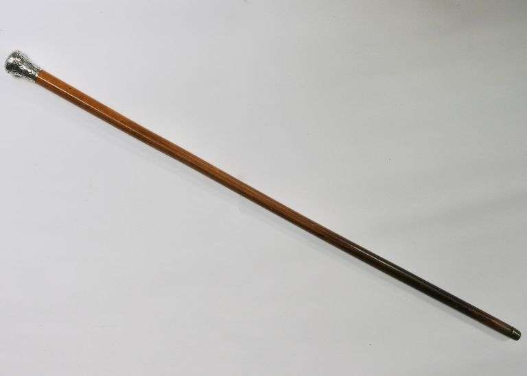 STERLING TOPPED WALKING CANE
