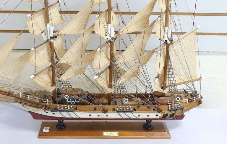 WOODEN "CLIPPER" MODEL SHIP