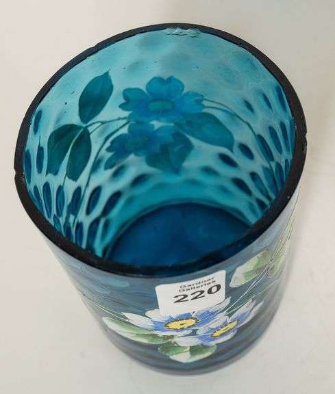 BLUE GLASS PICKLE CRUET