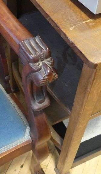 MAHOGANY "DRAGON" PARLOUR SETTEE