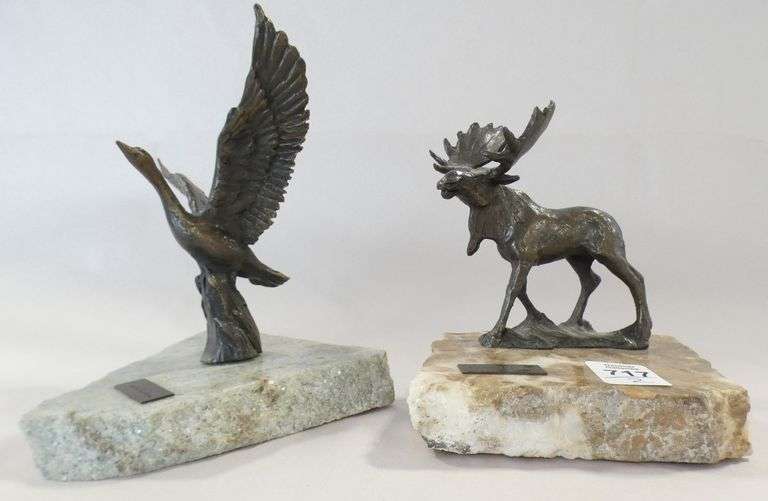 TWO SIGGY PUCHTA BRONZE SCULPTURES