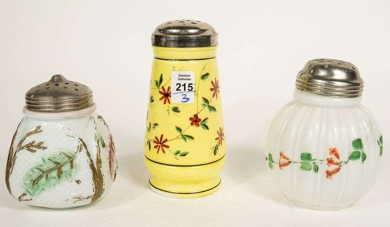 THREE ANTIQUE SUGAR CASTERS