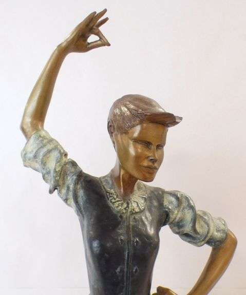MODERN BRONZE "SCOTTISH DANCER" SCULPTURE