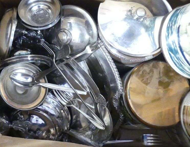 SILVER PLATE AND TINS