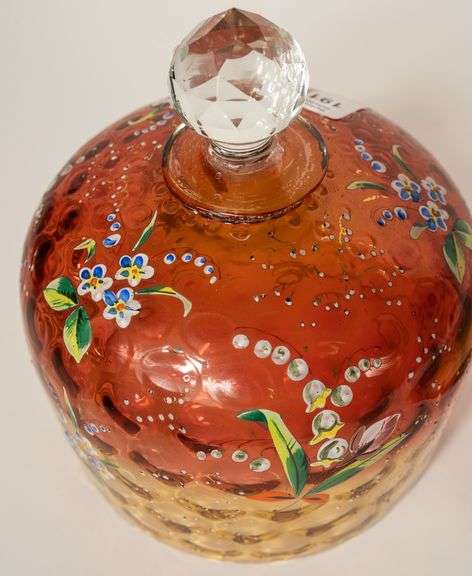 AMBERINA GLASS BUTTER DISH