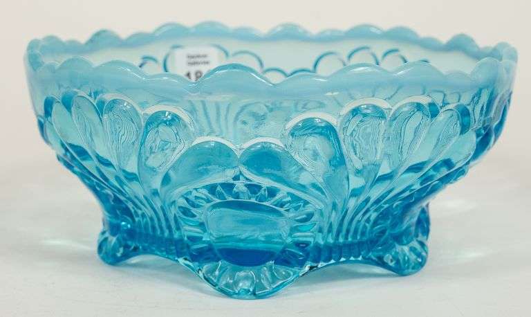 FOUR PIECES OF BLUE GLASS