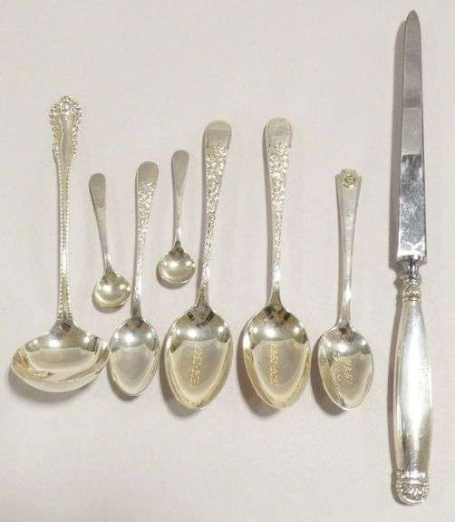 STERLING SILVER SPOONS AND LETTER OPENER