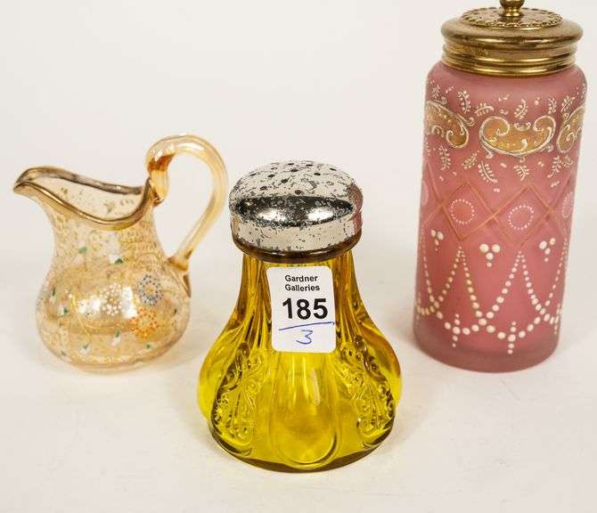 TWO SUGAR CASTERS AND CREAMER