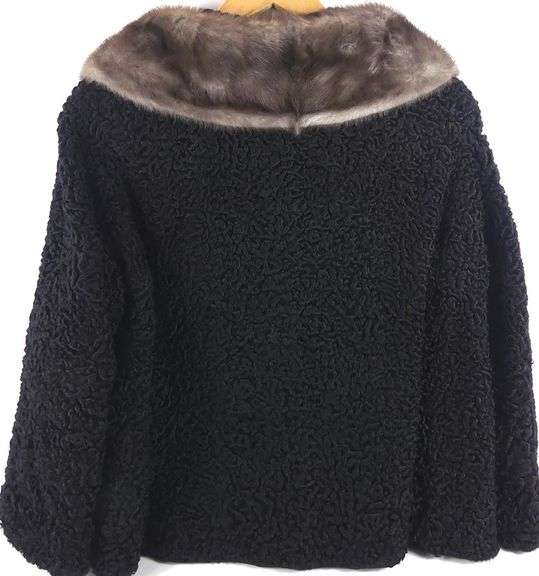 BLACK PERSIAN LAMB FUR JACKET