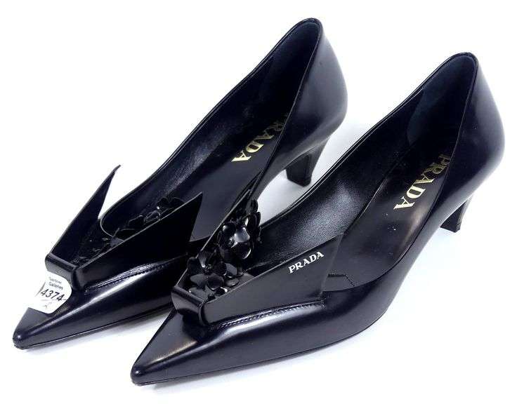 PRADA KITTEN HEEL PUMPS