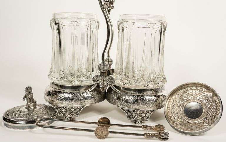 RARE DOUBLE PICKLE CRUET