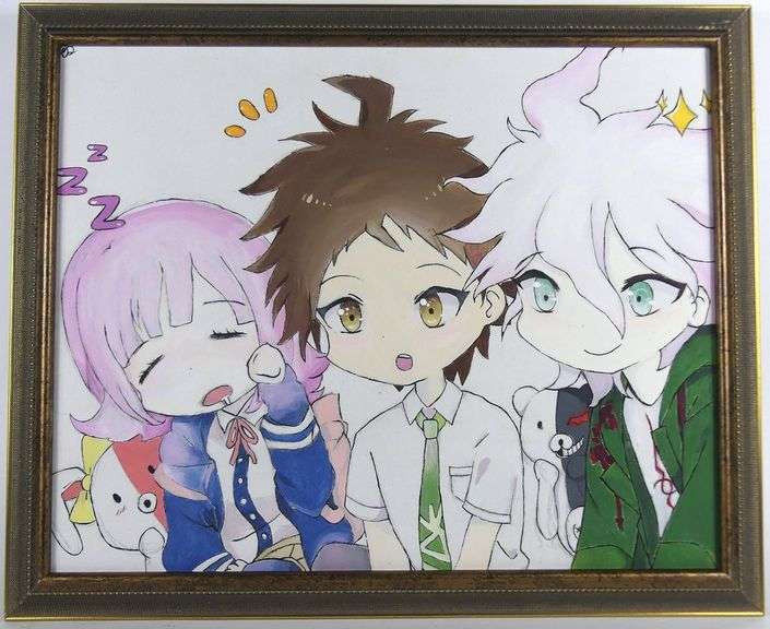 TWO ANIME/MANGA COMIC PAINTINGS