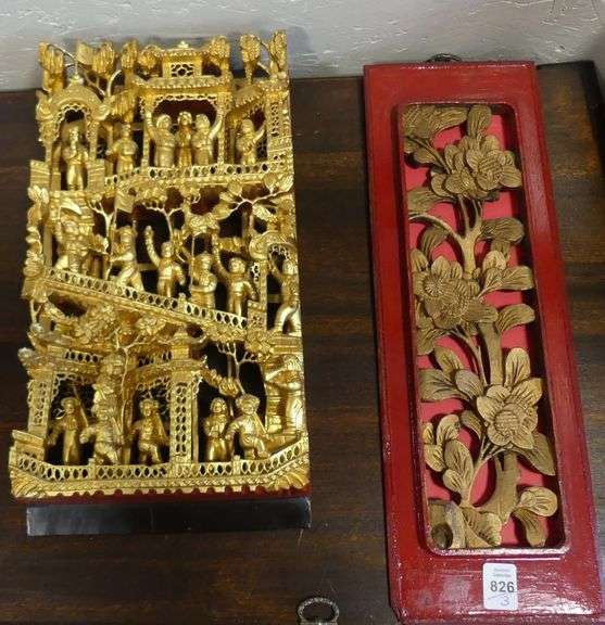 THREE CHINESE TEMPLE CARVINGS