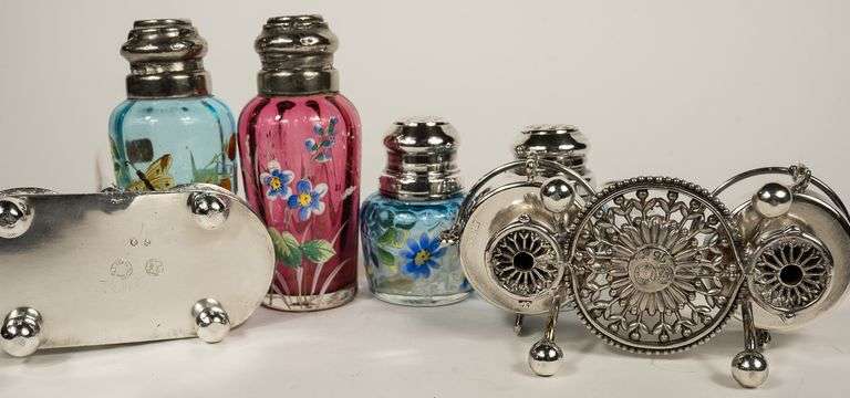 TWO SETS OF VICTORIAN GLASS SHAKERS