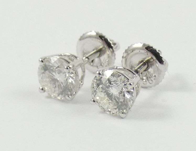 PAIR VALUABLE DIAMOND EARRINGS
