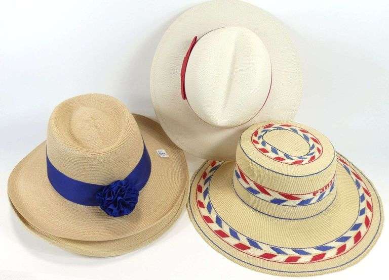 FOUR BRIMMED HATS