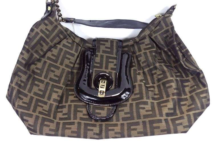 FENDI CANVAS HOBO BAG