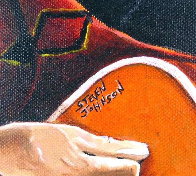 THREE ORIGINAL STEVEN JOHNSON ACRYLICS