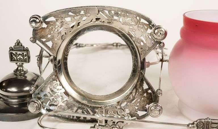 CASED SATIN GLASS PICKLE CRUET