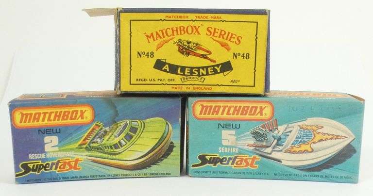 3 MATCHBOX BOATS IN BOXES