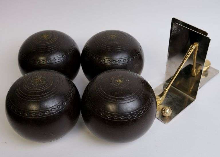 LAWN BOWLS AND BOOKENDS
