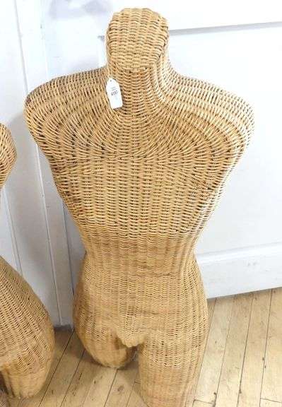 PAIR WICKER MANNEQUINS