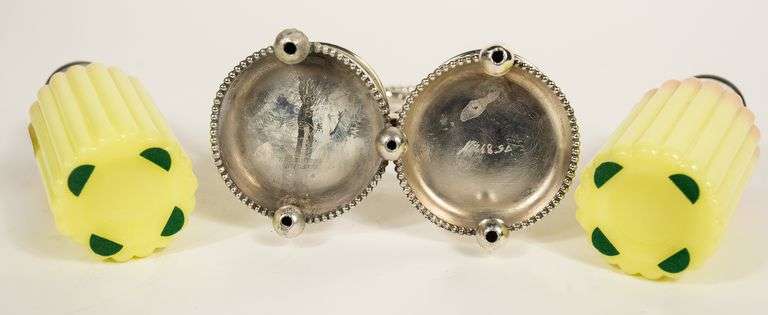 PAIR OF RARE BURMESE GLASS SHAKERS