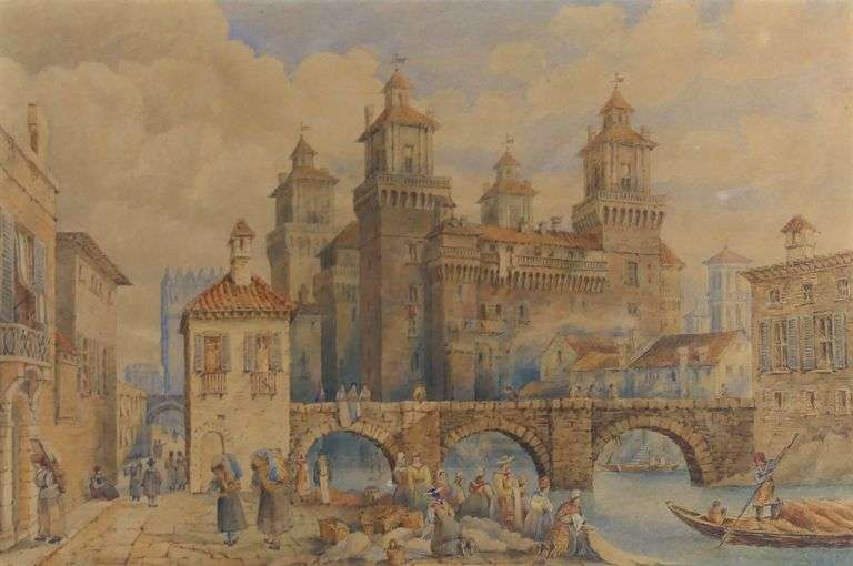 PAIR 19TH CENTURY ITALIAN WATERCOLOURS
