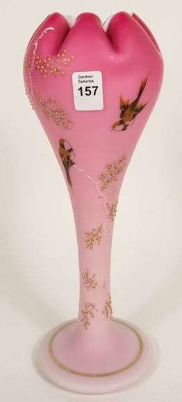 CASED SATIN GLASS VASE