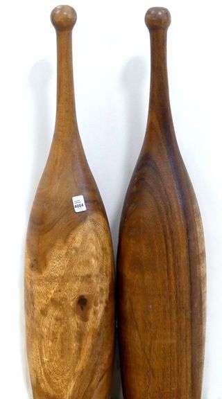 PAIR VINTAGE WOODEN EXERCISE TOOLS