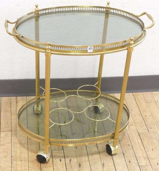 MCM BRASS SERVING CART