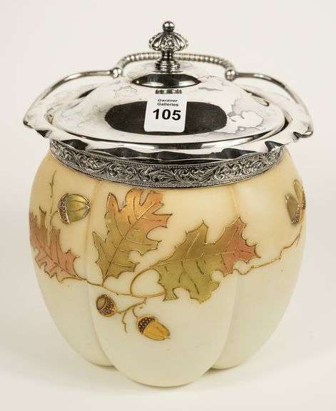 SATIN GLASS BISCUIT BARREL