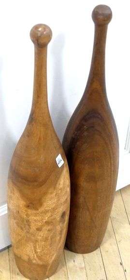 PAIR VINTAGE WOODEN EXERCISE TOOLS