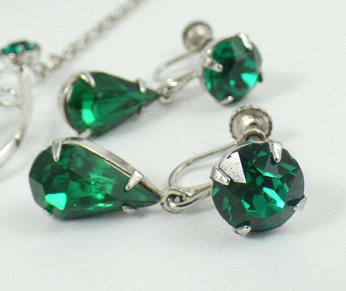 SIGNED STERLING SILVER WITH RHINESTONES