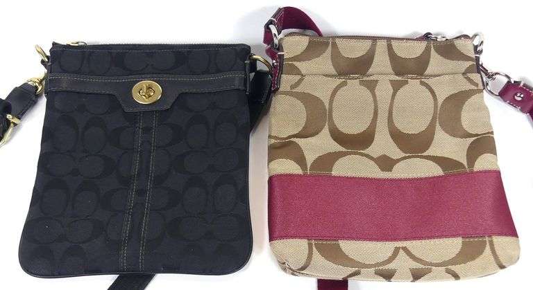 TWO COACH CROSSBODY SHOULDER BAGS